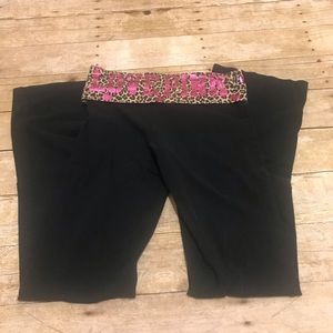 PINK Victoria’s Secret Cheetah Bling Yoga Pants